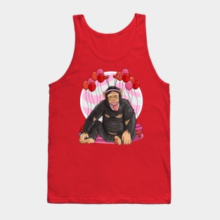 Chimpanzee Valentines Day Heart Chimp Love Tank Top